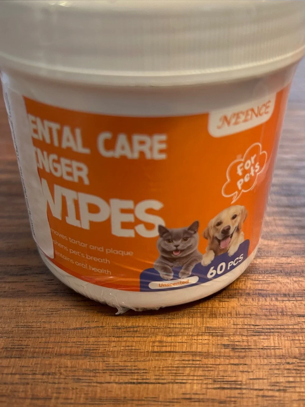 120 Pet Dental Care Finger Wipes Toothbrush Finger Wipes cats dogs unscented